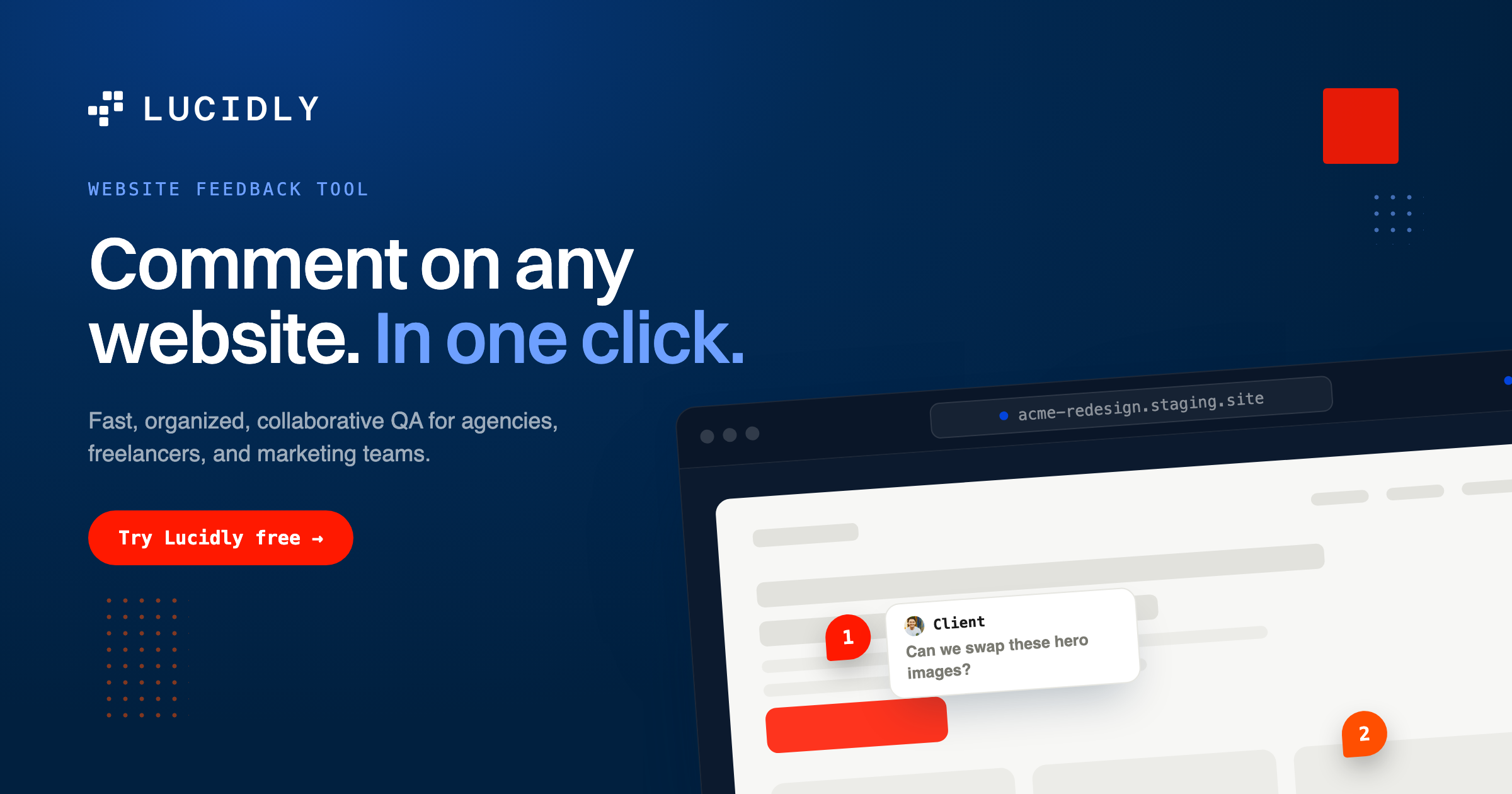 Lucidly - A Website Feedback Tool